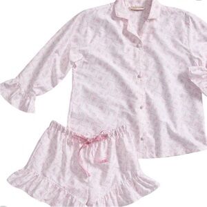 LoveShackFancy X Pottery Barn Floral Trelis Sateen Pajama Top Only